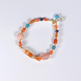 冰糖火焰缠丝玛瑙管多宝手串