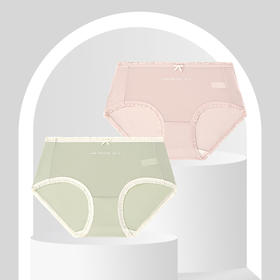 黛唯梵 日系字母印花可爱内裤女包臀不夹pp舒适透气中腰三角裤