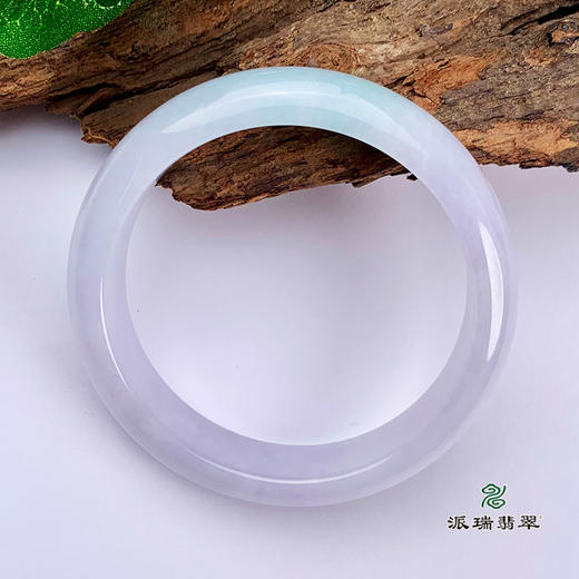 派瑞翡翠 翡翠手镯 糯种 飘花 商品图3