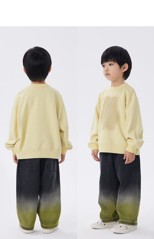 江南布衣童  22年秋款  可爱印花圆领无帽套头卫衣  1M9410320 商品图7