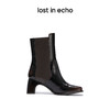 【下架】lost in echo 设计师品牌 侧拉链装饰方头切尔西短靴女春秋单靴（转淘宝） 商品缩略图1