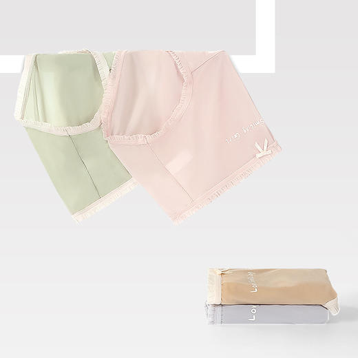 黛唯梵 日系字母印花可爱内裤女包臀不夹pp舒适透气中腰三角裤 商品图1