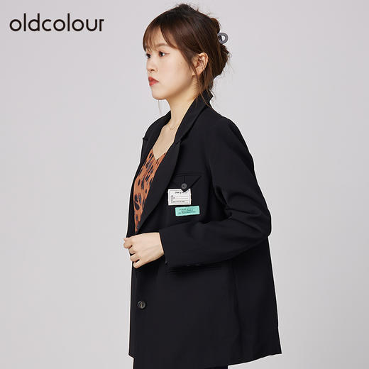 oldcolour2021秋商场同款宽松显瘦气质小众西装外套女DN33048514 商品图1