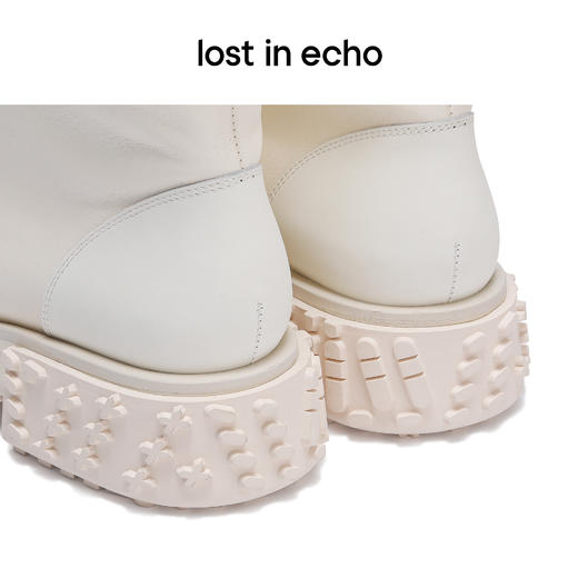 lost in echo 设计师品牌圆提手底花鞋跟西部短靴牛仔靴绑带靴 商品图4