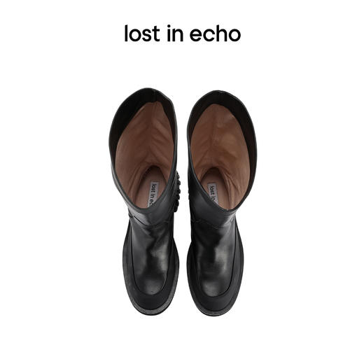 lost in echo 设计师品牌西部风星星底花骑士靴宽筒靴中筒靴 商品图2