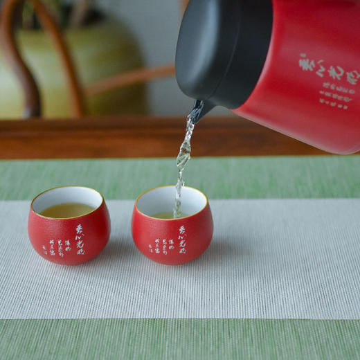 羽诗制造出品 万象归心套装保温水壶陶瓷不倒杯文创礼盒 商品图2