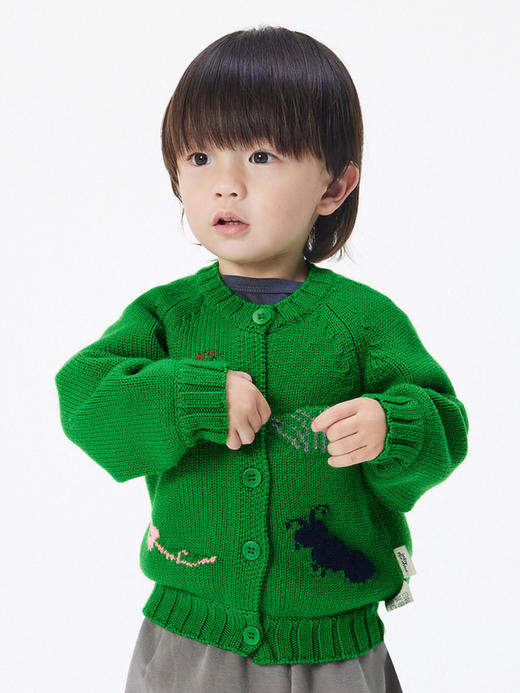 江南布衣童  22年秋款  短款开襟毛衫   YM9310160 商品图2