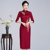 新款秋季婚宴旗袍裙喜宴喜婆婆旗袍端庄大气修身显瘦LHS-20271 商品缩略图0