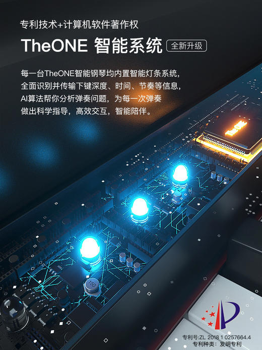 【郎朗力荐】TheONE智能钢琴TOP1s 烤漆家用轻奢 88键重锤电钢琴 商品图2