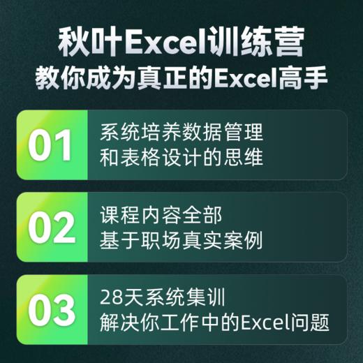 集训营专属-【秋叶训练营】Excel数据处理训练营 商品图1