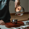 臻宝堂银壶9999纯银一张打烧水壶纯手工锤纹煮茶器中式生养茶具玉摘 圆融（南红摘） 约900ml 商品缩略图3