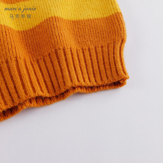 【柔蓝绒】马克珍妮秋装新款 男童V领学院风针织马甲221511 商品图4