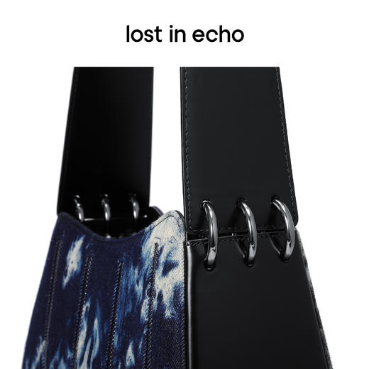 【下架】lost in echo 拉链装饰异形腋下包单肩包牛仔扎染宽肩带 商品图4
