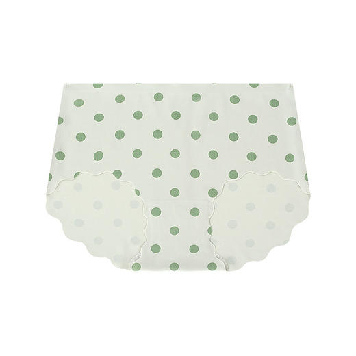 黛唯梵 奶油波点波浪边冰丝内裤女士一片式无痕隐形透气三角裤 商品图4