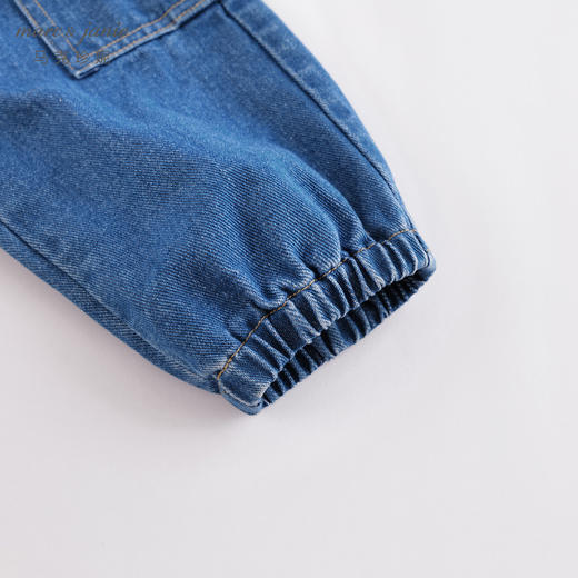 马克珍妮秋装新款 男童纯棉牛仔宽松束脚裤 儿童裤子221695 商品图4