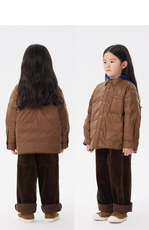 江南布衣童   22年秋款  保暖中长款羽绒服  1M9C10630 商品图11