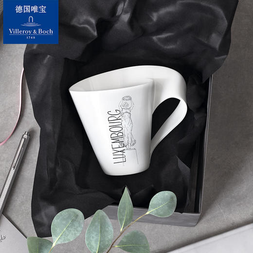 唯宝马克杯字母咖啡杯陶瓷杯子摩登都会 商品图6