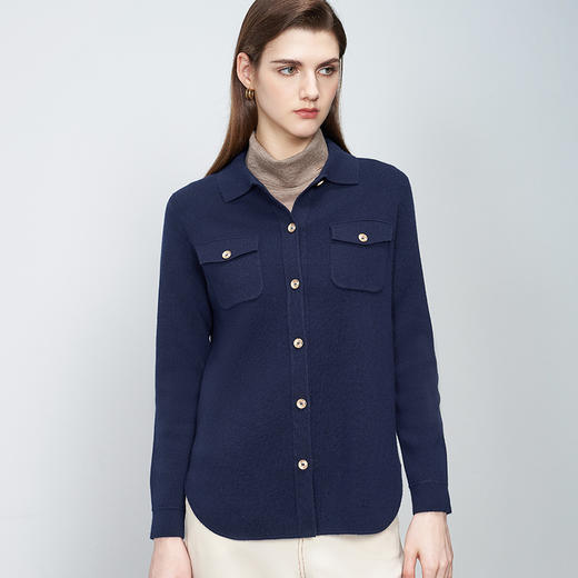 【纯羊绒西装外套】22年秋冬新品女士100%山羊绒衫气质通勤西装小外套 商品图0