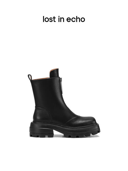 lost in echo 西装靴系列方头斜拉链厚底西装靴拉链靴短靴 商品图1