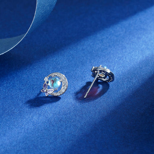 【童话星球】子佩集S925银月光石耳钉【ZJHY-E000377B】2206 商品图5