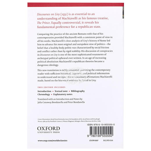 【中商原版】论李维 马基雅维利 豆瓣高分 英文原版 Discourses on Livy Machiavelli 商品图1
