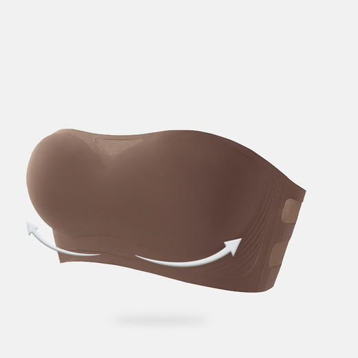 黛唯梵 无肩带内衣女薄款防滑聚拢抹胸裹胸无痕隐形防走光文胸 商品图2