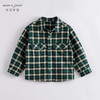马克珍妮秋装新款 男童大口袋纯棉格子衬衫 儿童衬衣221311 商品缩略图2