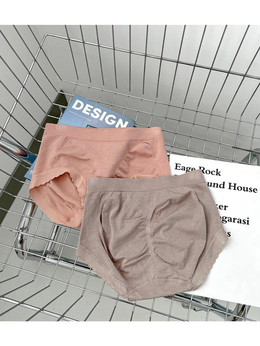 老米优品 / 舒适性真的是让人惊叹哦！质感敲棒！《莫代尔无缝花边包臀中腰女士内裤》弹力很大，穿起来不紧绷，没有束缚感，喜欢简约舒适型小内的别错过它！NK220829B 商品图11