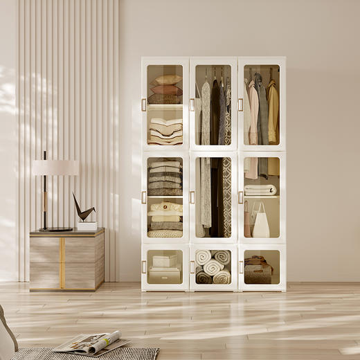 蚂蚁盒子免安装衣柜，简易便携，家用卧室、出租房现代塑料组装柜子 商品图4