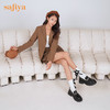 Safiya/索菲娅 奶趣娃娃鞋头2022秋季新款甜酷学院风松糕厚底百搭增高小皮鞋 SF23112091 商品缩略图2
