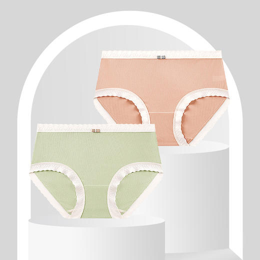 黛唯梵糖果色简约基础款学生内裤女透气棉质裆舒适螺纹棉三角裤 商品图0