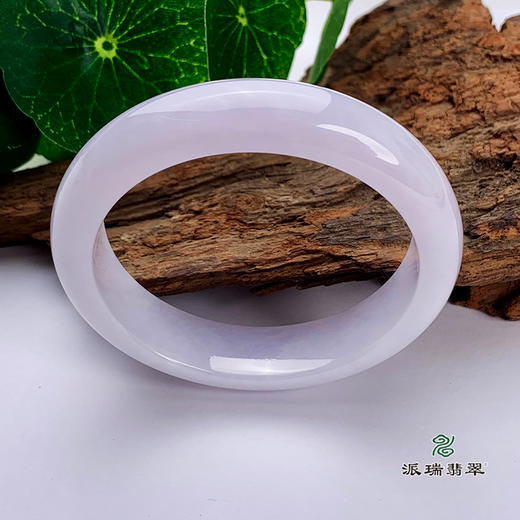 派瑞翡翠 翡翠手镯 糯种 紫色 商品图0