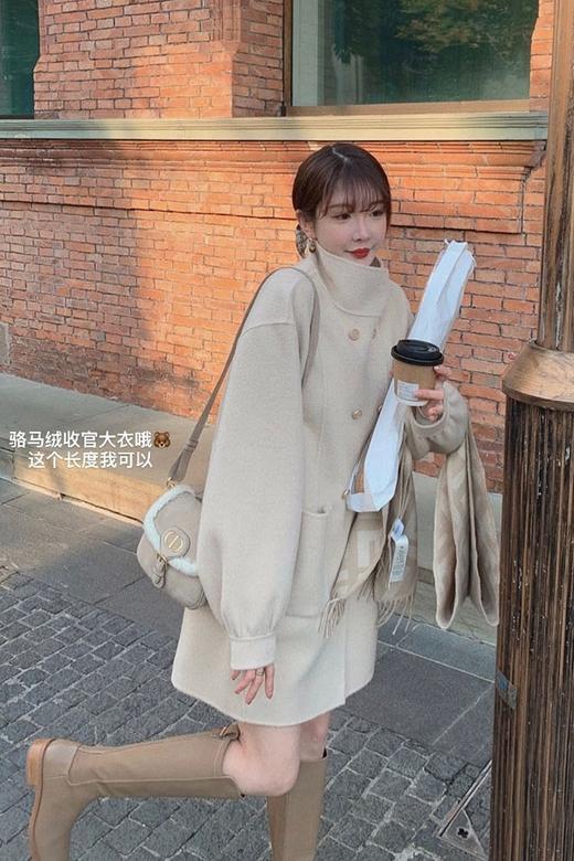 金蘑菇菇【骆马绒奥斯汀】材质还是要看黑标弧度年轻氛围版型大衣 商品图4