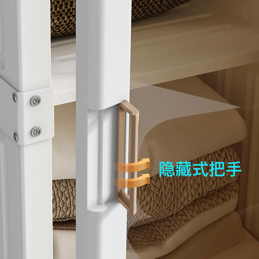 蚂蚁盒子免安装衣柜，简易便携，家用卧室、出租房现代塑料组装柜子 商品图2