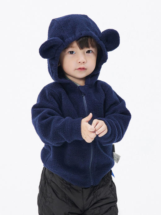 江南布衣童  22年秋款  可爱耳朵装饰连帽开襟卫衣  YM9410320 商品图3
