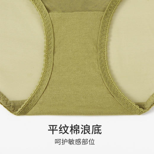 HSIA遐 中腰平角裤性感镂空蕾丝轻薄网纱透气亲肤纯棉裆底 内裤女Flamenco弗拉明戈 商品图4
