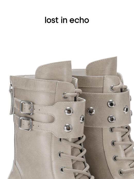 [断码]lost in echo 不无聊的马丁靴系列厚底气眼装饰擦色马丁靴 商品图4