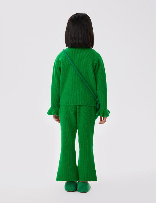 江南布衣童  22年秋款  绵羊毛纯色短款开襟毛衫  1M9310150 商品图4