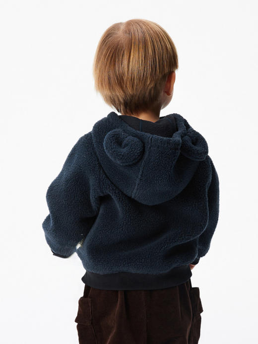 江南布衣童  22年秋款  可爱耳朵装饰连帽开襟卫衣  YM9410320 商品图4