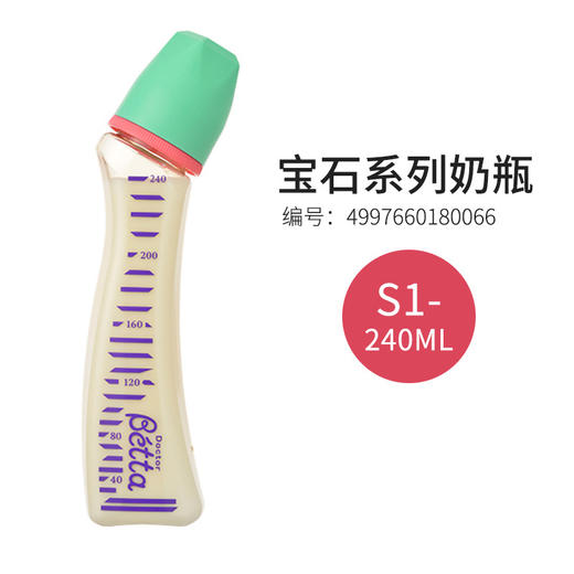 日本原装进口蓓特/betta玻璃PPSU塑料奶瓶耐高温标口弧形防呛胀气 商品图1