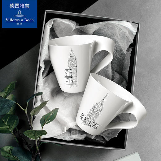 唯宝马克杯字母咖啡杯陶瓷杯子摩登都会 商品图3