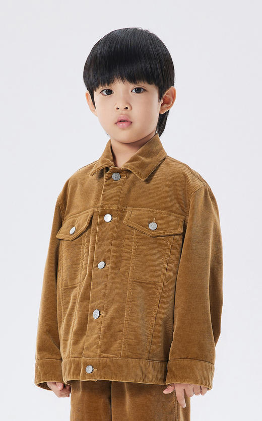 江南布衣童  22年秋款  复古宽松翻领夹克   1M9610480 商品图4