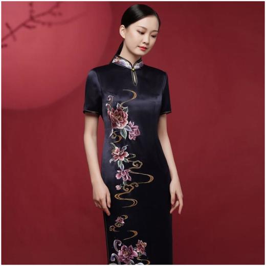3楼 陶玉梅醋酸缎大浪淘旗袍 商品图1