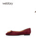 westory2022年新款浅口方头温柔晚晚风气质名媛平底单鞋女72731 商品缩略图1