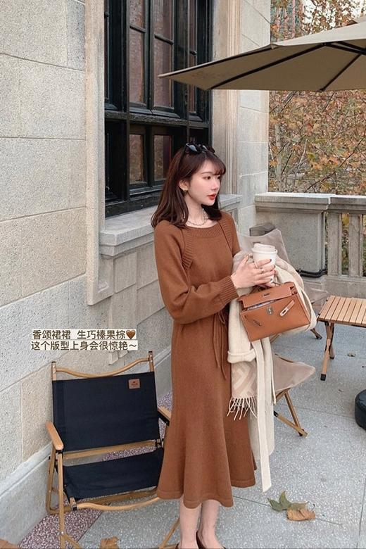 金蘑菇菇【假两件～香颂裙裙】加厚高克重羊毛+不挑人假两件 商品图5