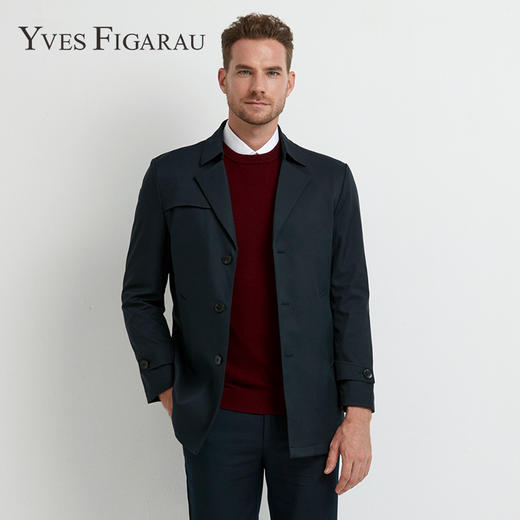 YvesFigarau伊夫·费嘉罗秋冬新款休闲时尚舒适风衣外套940560 商品图0