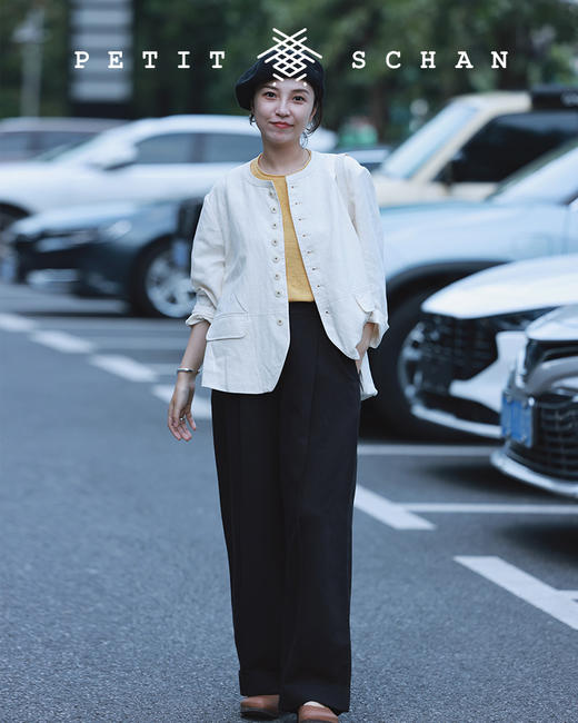 PETIT SCHAN小闪 CLO #106 Monday 星期一 棉麻粘胶混纺显瘦利落休闲裤 商品图11