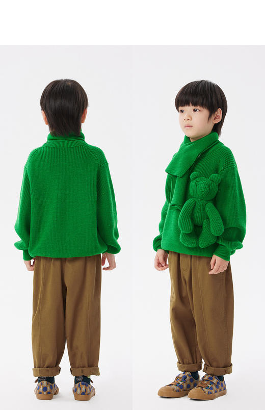 江南布衣童  22年秋款  休闲锥形长裤   1M9E11060 商品图11