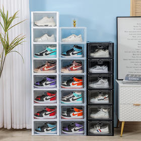 【日用百货】PP塑料透明亚克力鞋盒侧开强磁吸鞋收纳盒大量抽屉式家居用品