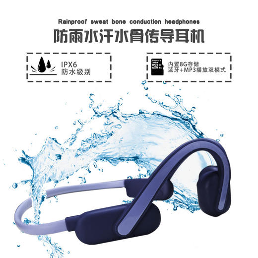【数码办公】新品真骨传导运动蓝牙耳机 挂耳式ENC主动降噪骨传导蓝牙耳机 商品图1